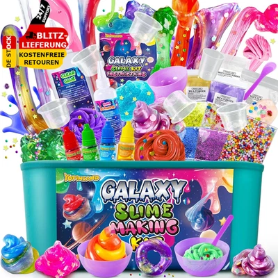 YOPINSAND Galaxy DIY Schleim Kit Slime Making Kit 10-12 Schaum & Butter Schaumstoffkugeln