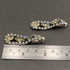Vintage Smokey & Aurora Borealis Rhinestones Long 2 inch Dangling Earrings — photo 4