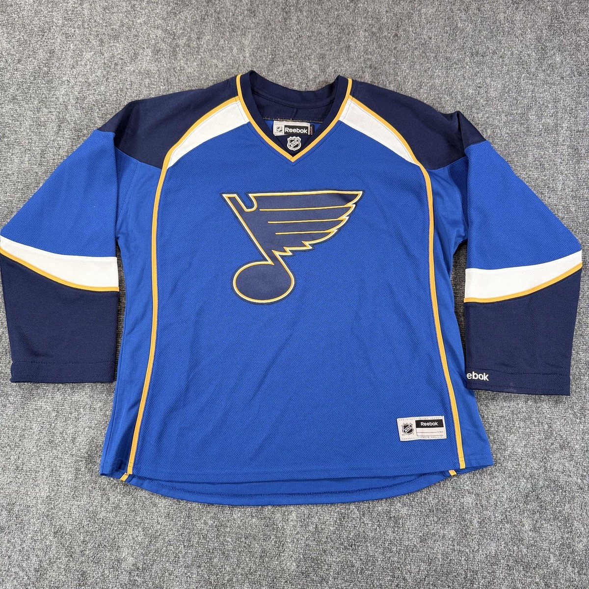 St Louis Blues Jersey Womens 2XL Blue Navy NHL Hockey Reebok Long