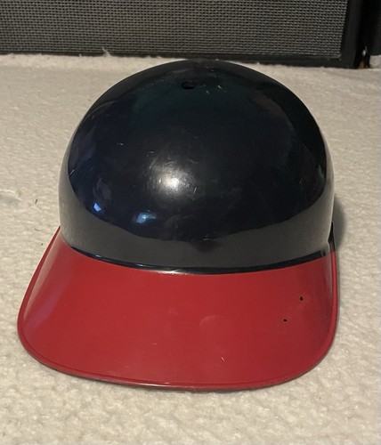 Allstar Size Large Catcher Flapless Coach Helmet Navy Red Brim Batting Baseball