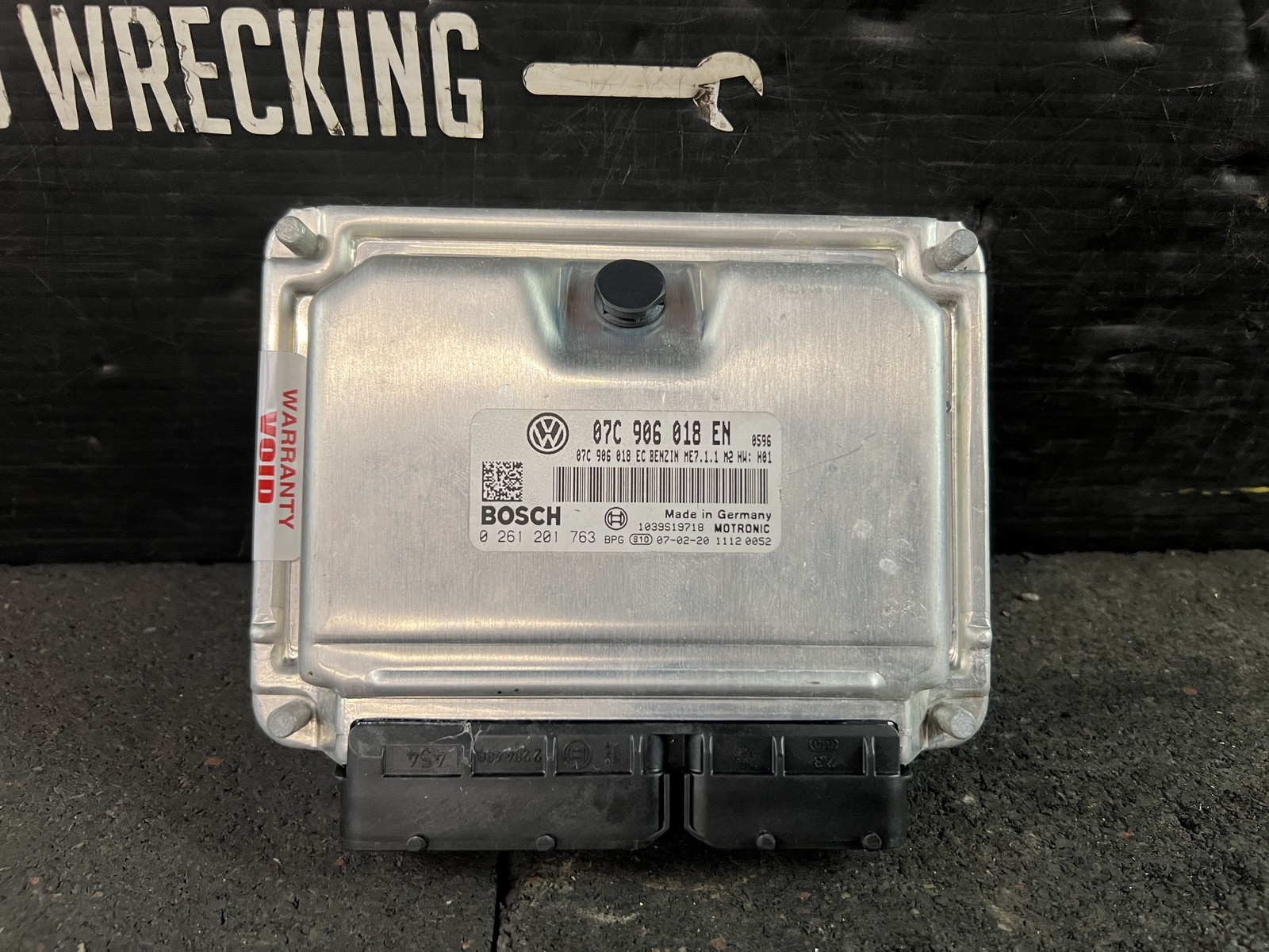 07-12 BENTLEY CONTINENTAL GTC 6.0 LEFT & RIGHT ENGINE CONTROL MODULE 07C906018EN