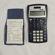 Texas Instruments TI-30XIIS Scientific Solar Calculator, Black with Blue Accents