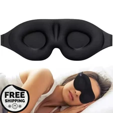3D Travel Silk Eye Mask Sleeping Soft Padded Shade Cover Rest Relax Blindfold