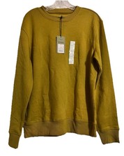 Goodfellow  Co Men  s Olive Ultra-soft Fleece Pullover Sweatshirt Size Medium Ne