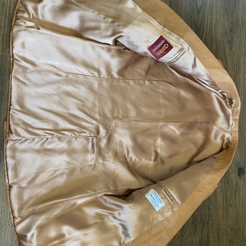 Giacca vintage anni 70 PIONEER WEAR Golden Collection cappotto pelle marrone chiaro taglia 44 - Foto 9 di 20