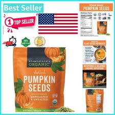 Organic Pumpkin Seeds 2 lb   Unsalted, Non-GMO Superfood for Healthy Snacking