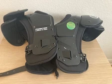 Battle Sports Phantom Football Youth Large Shoulder Pads, Youth Size Large Black