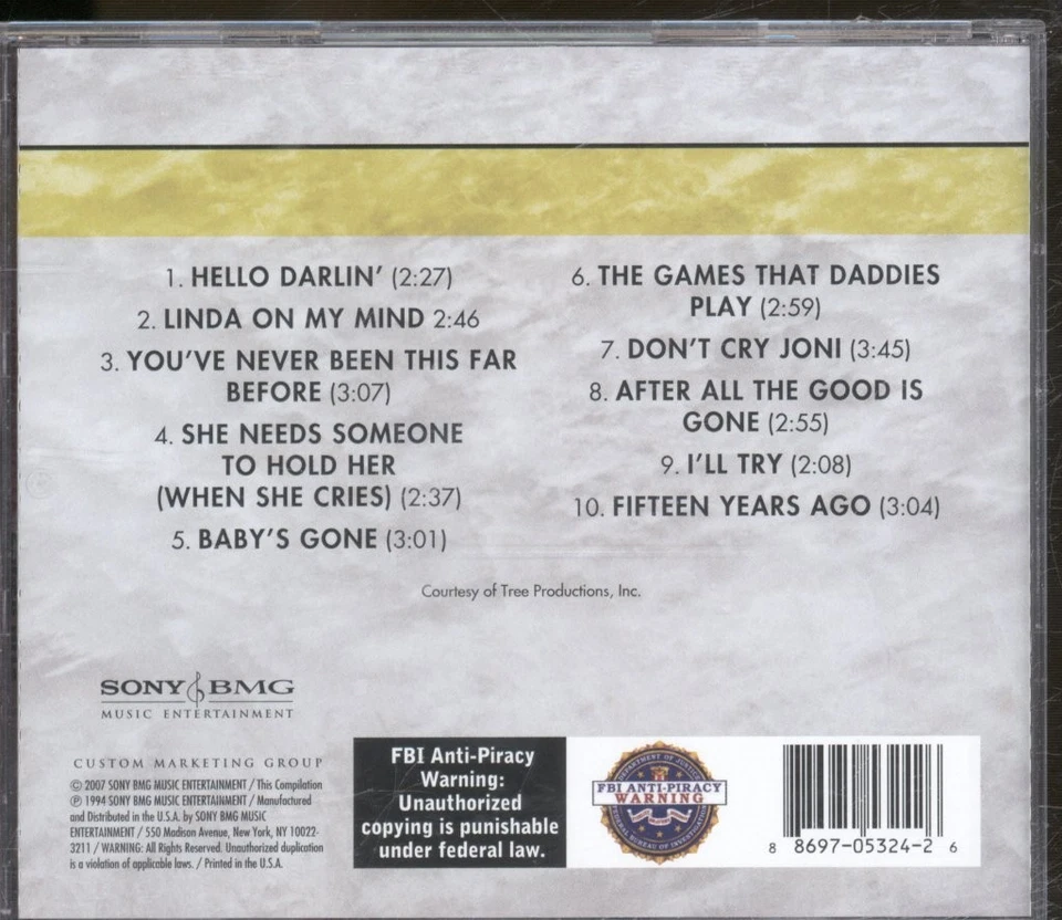 Conway Twitty Super Hits CD USA Sony BMG Musik Unterhaltung 2007 A705324 - Bild 2 von 3