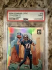 2024 Panini Donruss Optic Downtown! Drake Maye #13 PSA 9 Rookie Patriots