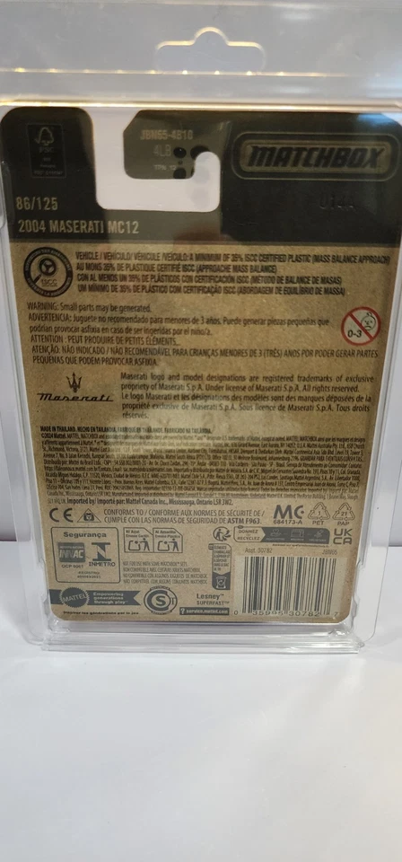 Labubu Custom Matchbox 2004 Maserati MC 12 Custom Card And Design Real Riders !! - Image 2 of 2