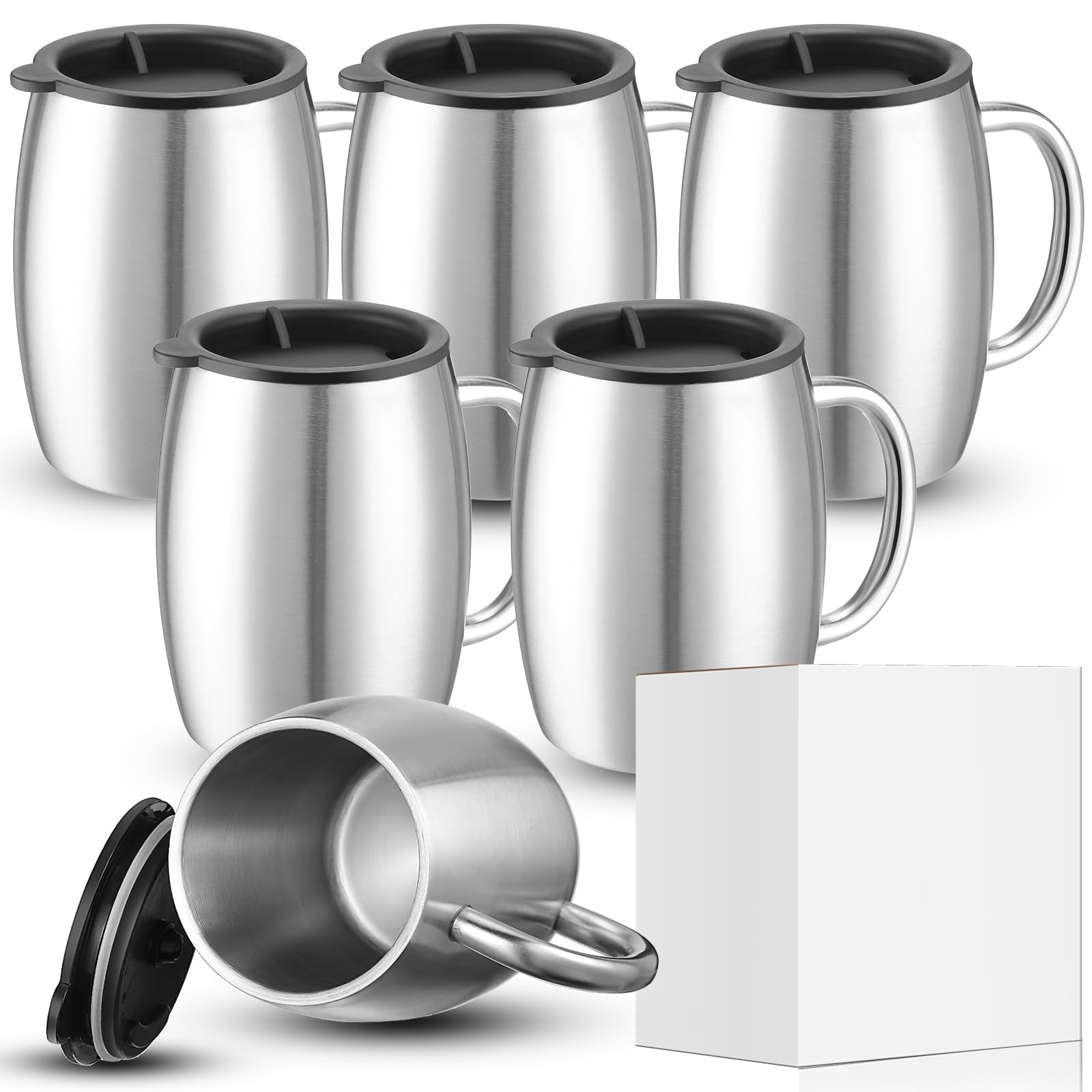 14 oz Spillproof Insulated Stainless Steel Coffee Mug with Lid Double Wall Thermal