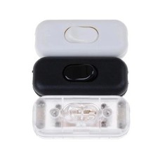 6AMP in LINE ROCKER - TORPEDO SWITCH TABLE LIGHT LAMP WHITE 2 CORE