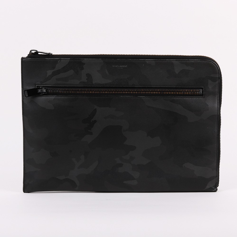 Borsa pochette grande Saint Laurent mimetica nera 440945 130756523