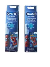2x Oral-B Pro Kids Spiderman 4 Aufsteckbürsten (Doppelpack) Neu & Original