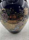 Blue Floral Porcelain Japan Wall Decor Vase And Mini Plate Large Lot Of 3 — photo 4