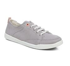 VIONIC Beach Pismo Casual Sneaker: Canvas, Light Grey Canvas MEDIUM
