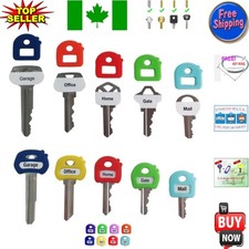 Colorful Stretchy Key Cover Tag Set - One Size Fits Most Keys, 8 Pack