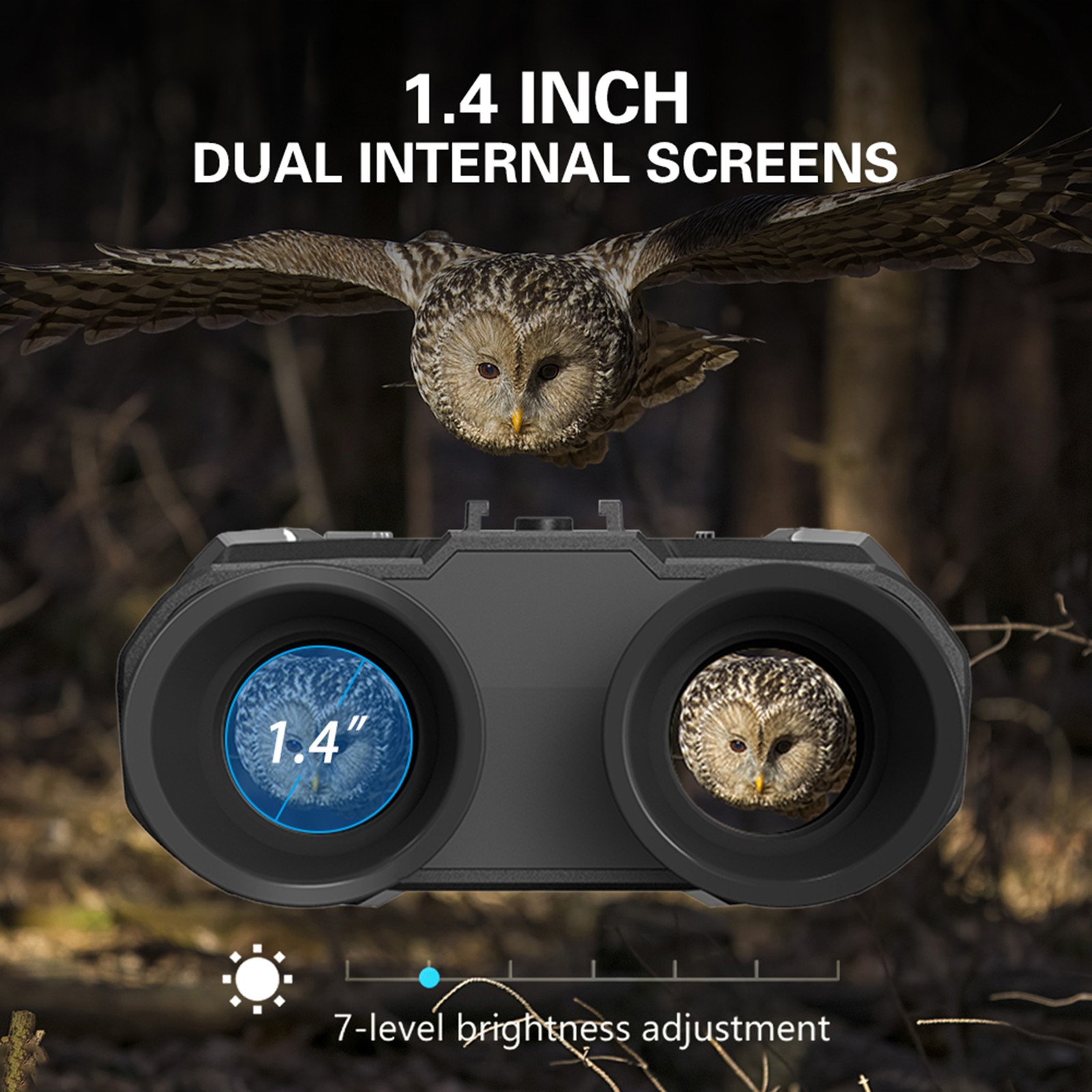 4K Binoculars Goggles 8X Digital Zoom 7X Magnification Infrared Binoculars