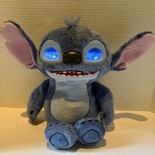 Disney Stitch Interactive LCD Eyes Talking Plush Many Moods Tested