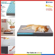 Cooling Dog Bed for Large Dogs 35 Inch Gel Memory Foam Orthopedic Washable