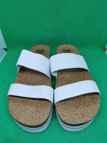 Reef Womens Sandals Water Vista Higher Cloud White Siz 12 White Cork Comfortable - Picture 8 of 20
