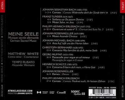 MATTHEW WHITE / TEMPO RUBATO / ALEXANDER WEIMANN MEINE SEELE: GERMAN SACRED MUSI