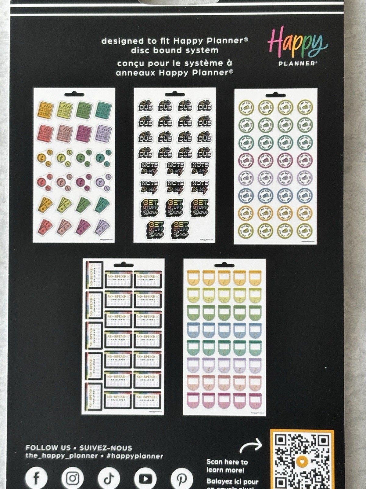 Happy Planner Sticker Sheets 5/Sheets-Bright Budget; 142 Pieces