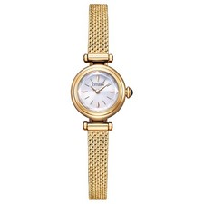 CITIZEN Kii: EG7082-66A Eco-Drive Ladies Watch Round Mesh Gold Antique Style