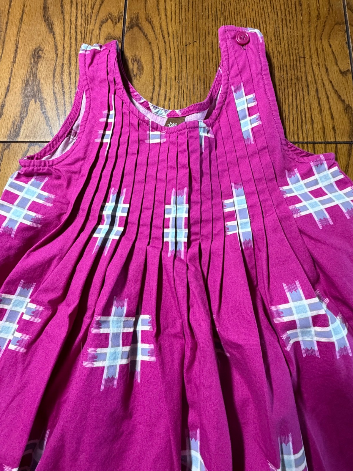 Tea Collection Mitsu Pleated Jumper Dress EUC Girls Japan Destination Size 5 image 2