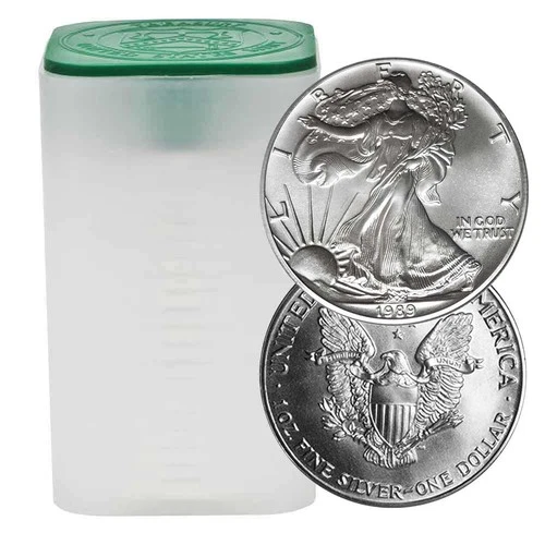 Roll of 20 - 1989 $1 American Silver Eagle 1 oz BU