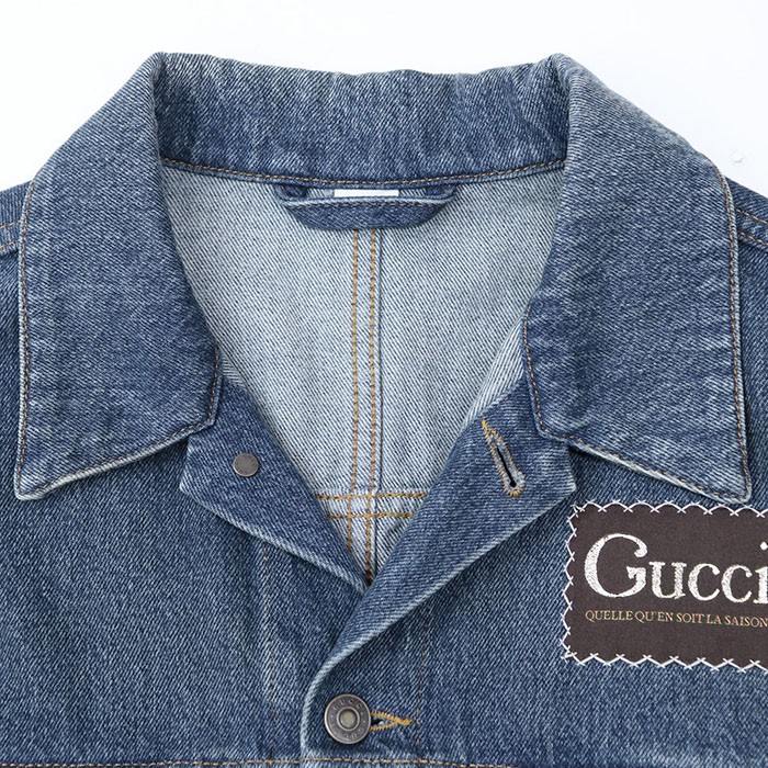 GUCCI Denim Jacket Logo button Reconstructed Patc… - image 12