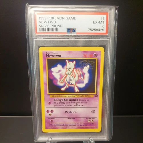 1999 Pokémon Game Movie Mewtwo 3 Movie Promo PSA 6