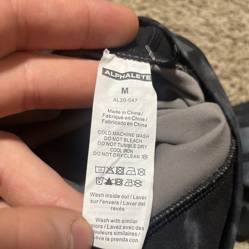 Alphalete Leggings Camo Multicolor Black Grey Medium - Picture 3 of 3