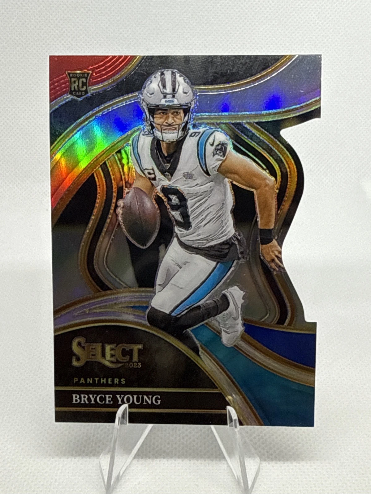 2023 Panini Select - Club Level Bryce Young #291 Red & Blue Prizm Die-Cut (RC)
