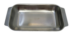SMALL VINTAGE EMPRIE STAINLESS STEEL BUTTER DISH PLATE MID CENTURY SCANDINAVIAN