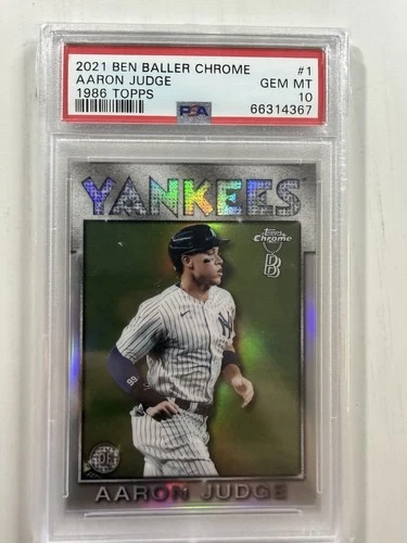 Topps 2021 Chrome Ben Baller 1986 Topps Aaron Judge #86TB-1 Yankees PSA 10