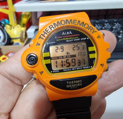 時計 W700-4A50 ALBA Trailmaster thermo memory 1989 ALBA SEIKO W700-4A00 THERMO MEMORY THERMOMETER VINTAGE