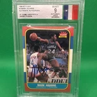 MARK AGUIRRE JERSEY FUSION 1986-87 FLEER #3 GAME USED PATCH BAS 9 AUTO