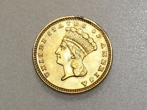 1889 $1 INDIAN PRINCESS HEAD GOLD COIN