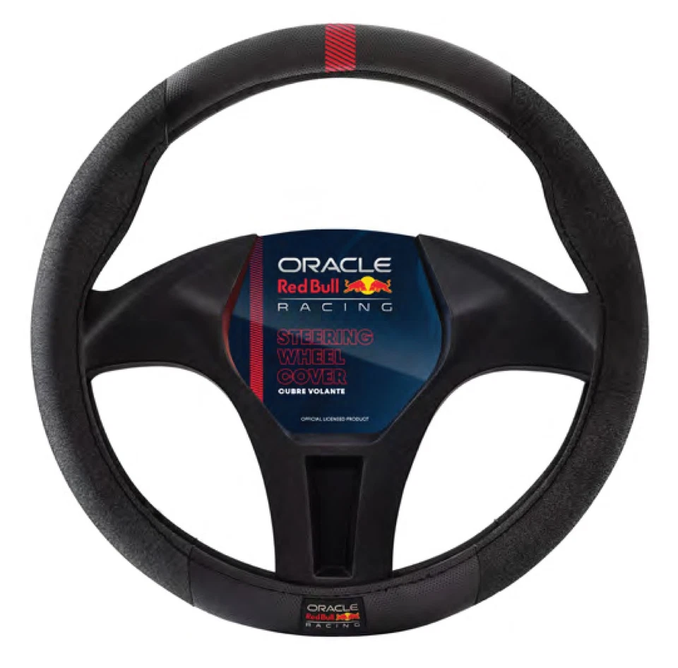 Red Bull Racing 15" Car Steering Wheel Cover Black Universal 38cm - image 2 of 3