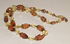 Vintage VENDOME FACETED ART GLASS BEADED NECKLACE 22"-Iridescent Brown Tones-Fab — photo 5