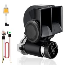 Train Horn for Car, 12V 150db Loud Truck Horn Electric Snail black air horn