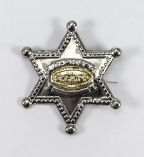 Vintage Western Cowboy Deputy Sheriff Tin Badge Pinback 1960s