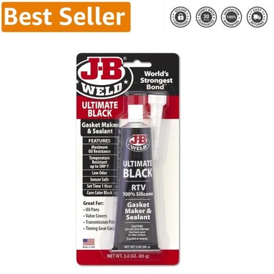 High-Performance 3 oz Ultimate Black RTV Gasket Maker & Sealant for Durability