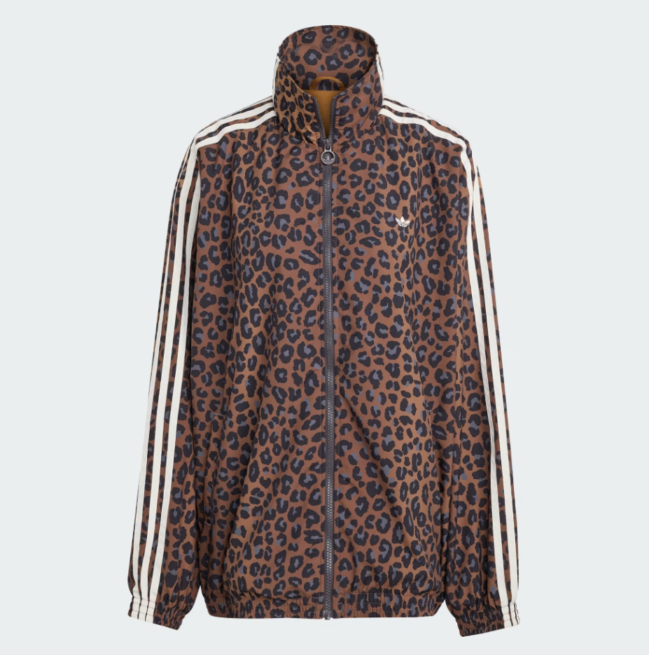 Adidas Originals Leopard Firebird Oversized Tracktop For Women