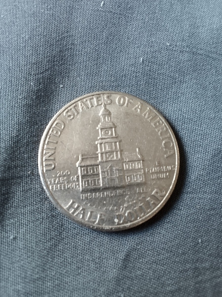 セキュリティ HALI 1976-D Bicentennial Kennedy Half Dollar ERROR – Missing “H” in