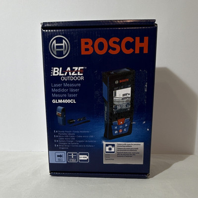 Bosch BLAZE GLM400CL Outdoor Laser Measure Bluetooth Camera LCD, 0601072F13