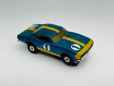 Aurora Thunderjet Tjet 67 CAMARO - Tuff Ones Blue HO Slot Car 1480