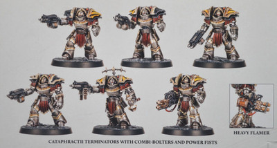 Warhammer 30k Cataphractii w/Combi-Bolters & Power Fists (6) v.26 NEW NO BOX