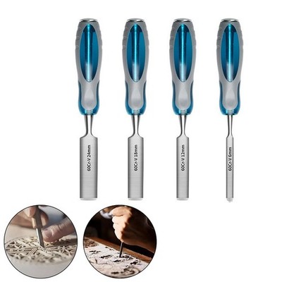 4-Piece Wood Chisel Set 6 12 18 24mm Chisel For Precision Carving DIY Projects